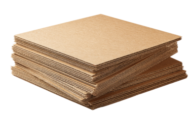 Stack of square cardboard sheets
