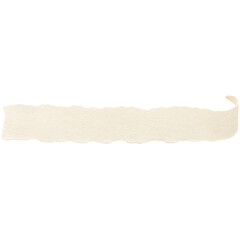 Minimal brown torn tape strip on white background