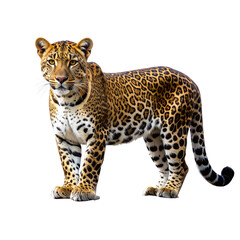 Naklejka premium leopard on a transparent background png isolated Generative Ai