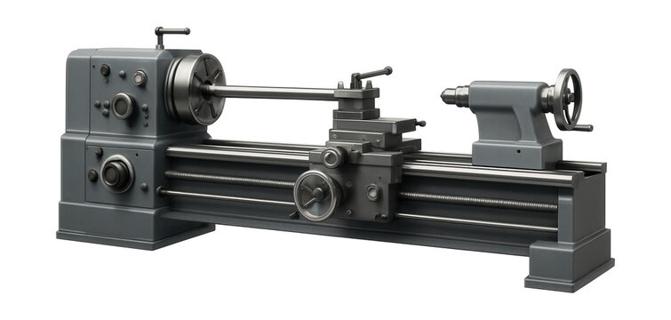 Precision lathe with a long bed, ideal for barrel machining.