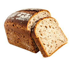  - Whole grain bread isolated on transparent or white background, png