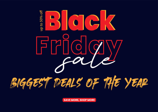 Black Friday Sale Banner with Bold Typography & Modern Layout