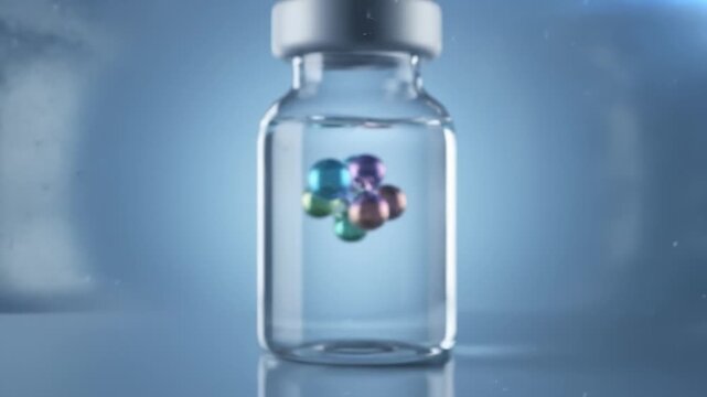 Tiny Spheres Self-Assemble and Fill a Pharmaceutical Vial With Liquid