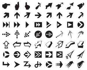 Arrows signs isolated on white background