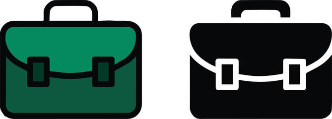 briefcase solid icon set for ui and graphic design