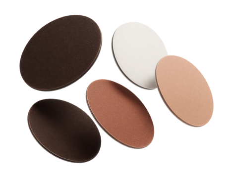 Hook-and-loop backed circular abrasive discs for random orbital sanders.