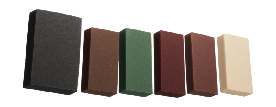 Sanding sponges with different grit for smooth drywall finishing.