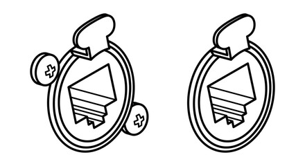 Minimalistic line-art icons of Ethernet RJ45 connectors in two variants, with and without mounting screws. Clean technical outline style suitable for UI, schematics and equipment labeling.