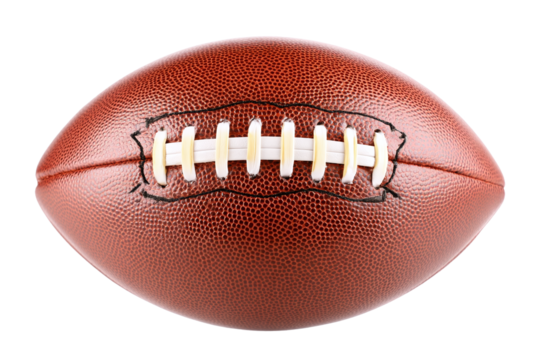 American football isolated on transparent background is ready for the big game