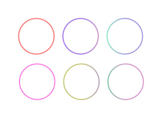 Glowing Neon Frame Shapes for UI Design on Transparent background