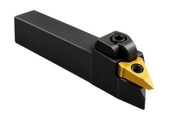 Carbide insert thread cutting tool for metal lathe threading tasks.