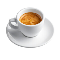 Fototapeta premium xícara de café expresso em fundo transparente - xicara de cappuccino
