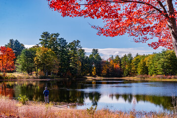 View of the landscape in Cape Porpoise, Maine USA