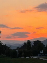 sunset in the mountains