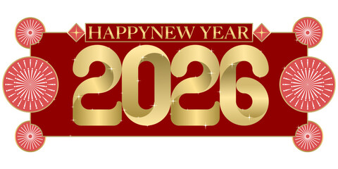 Happy new year 2026 vector eps