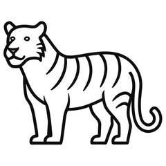 vector illustration of cartoon tiger