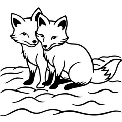 Cute fox cartoon