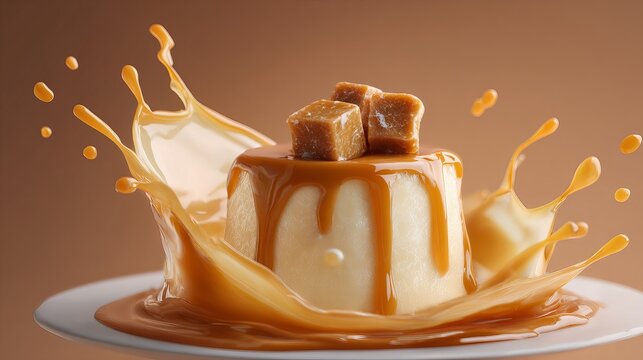 Indulge in this delectable caramel dessert with a splash of flavor, perfect for tempting your taste buds and adding sweetness to your day