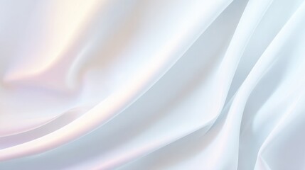 Obraz premium Delicate white fabric moves softly with a gentle breeze reflecting a calm and peaceful essence in the room.