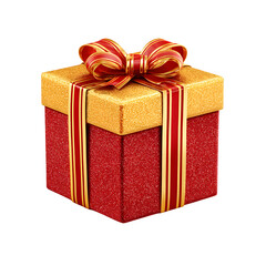 Obraz premium Festive gift box isolated on transparent background