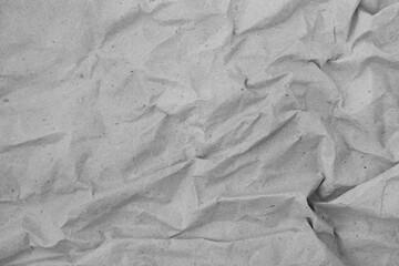 Abstract wrinkled light gray crumpled paper texture background	