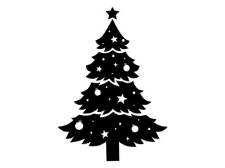 christmas tree isolated on white
