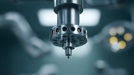 Close-up of a surgical tool in an operating room setting