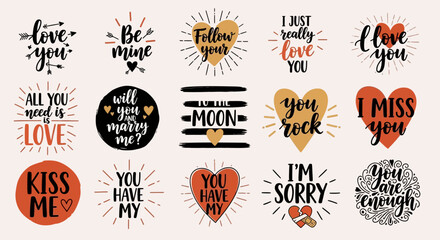 Romantic Handwritten Messages for Valentine's Day Love, Hearts, and Sweet Sentiments