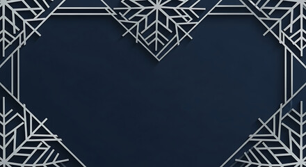 Modern Corporate Christmas Card with Abstract Snowflakes generated ai