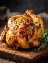 Roasted Whole Chicken with Herbs &ndash; AI Generative