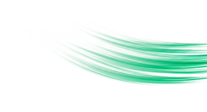 A light green and white abstract brush stroke design on a black background with a curved shape - Powered by Adobe
