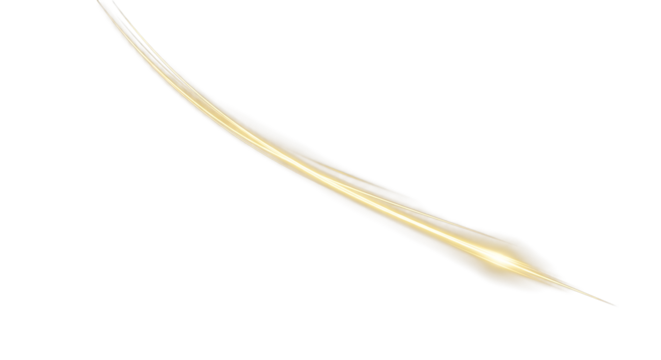 A golden light streak diagonally across a black background creating a sense of motion and speed