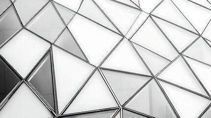 Obraz premium Futuristic black and white abstract geometric pattern design with a digital technology texture style structure on a building
