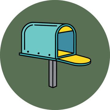 Minimalist Mailbox Vector &ndash; Postal and Email Design Element