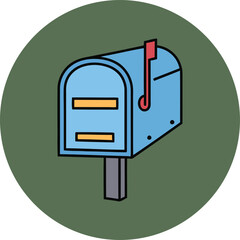 Digital Mailbox Icon &ndash; Message Alert Vector Art