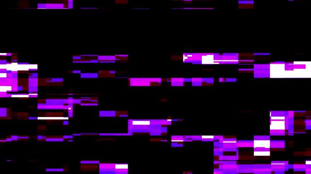 Abstract glitch art with distorted colorful pixels against a dark background, tv noise effect, bad tv glitch, analog tv, Digital Glitch, An abstract digital glitch effect with vibrant shades, 4k video