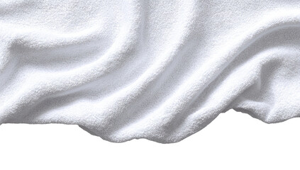 Close-up of white fabric draped in soft folds