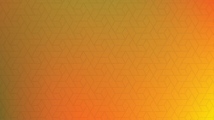 Geometric Hexagonal Pattern with Yellow Orange Gradient Background Keywords: geometric, pattern