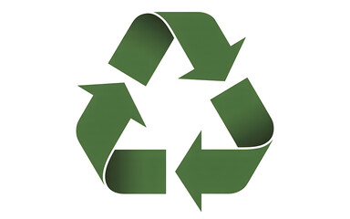 Obraz premium Green Recycling Symbol Isolated on White