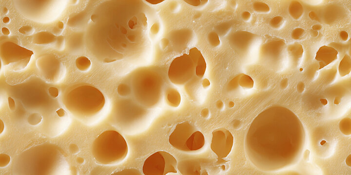 Seamless pattern showcasing the texture of Swiss cheese