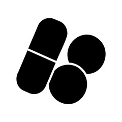 Medical capsule and pills icon for healthcare industry Vector, illustration