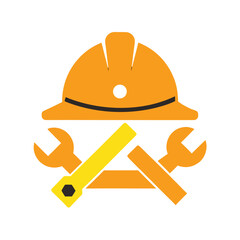vector illustration of construction helmet