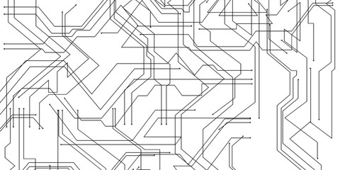 Fototapeta premium Abstract circuit board technology background with hi-tech communication data connection system isolated lines design, technology with circuit board texture creative electronic motherboard design.