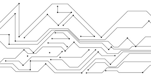 Abstract circuit board technology background with hi-tech communication data connection system isolated lines design, technology with circuit board texture creative electronic motherboard design.