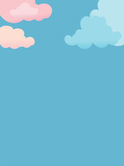 Pink and Blue Clouds in Sky Background