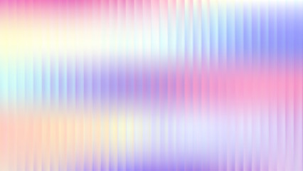 Vector Colorful Blurred Holographic Gradient background. Ribbed glass texture. Pastel Gradient bg. Glossy Ripple Stripes