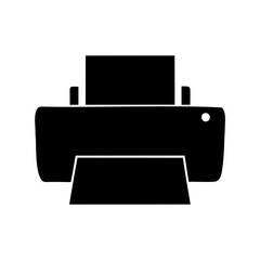 Printer icon symbol showing paper output and input Vector, illustration