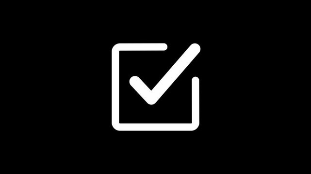 Approved tick mark icon animation for success and validation concepts.
