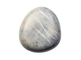 Polished moonstone gemstone showing chatoyancy on Transparent Background for jewelry design