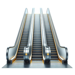 Escalator illustration isolated on transparent background